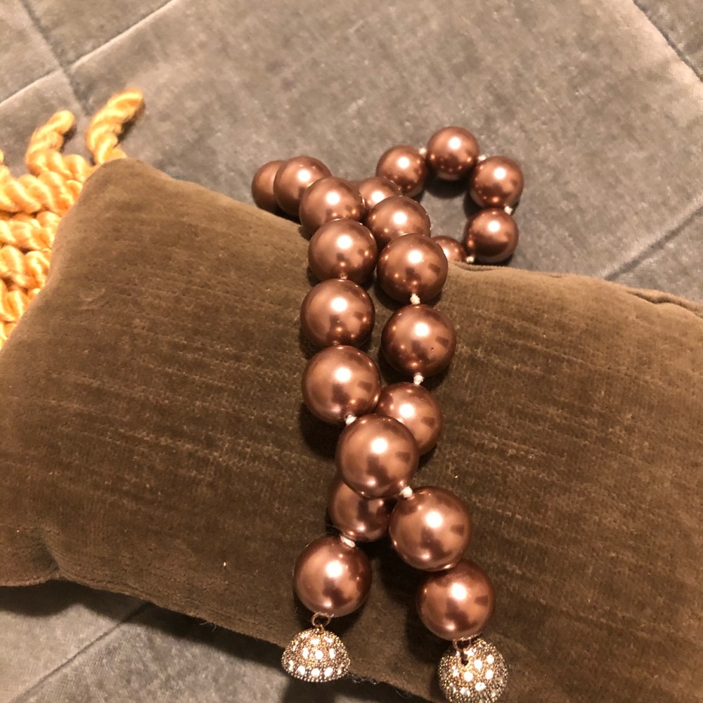 Dyed chocolate faux Tahitian pearl10mm-13mm
